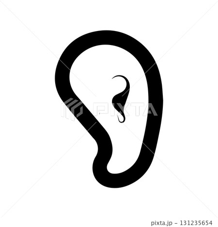 Luxury hearing icon perfect for premium audiology clinics and sound brands Luxury hearing icon perfect for premium audiology clinics and sound brands 131235654