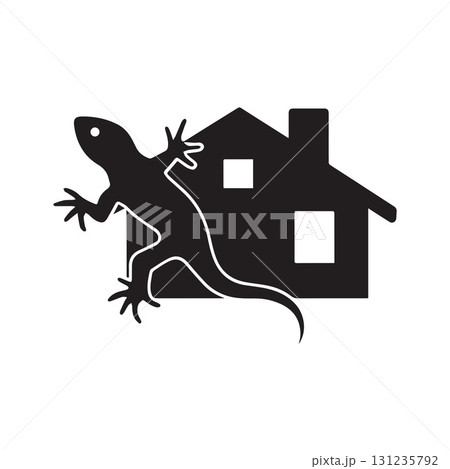 Gecko door logo representing welcoming nature and safe eco living environment Gecko door logo representing welcoming nature and safe eco living environment 131235792