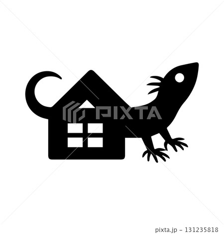 Gecko infinity sign perfect for sustainable housing brands and interior design 131235818