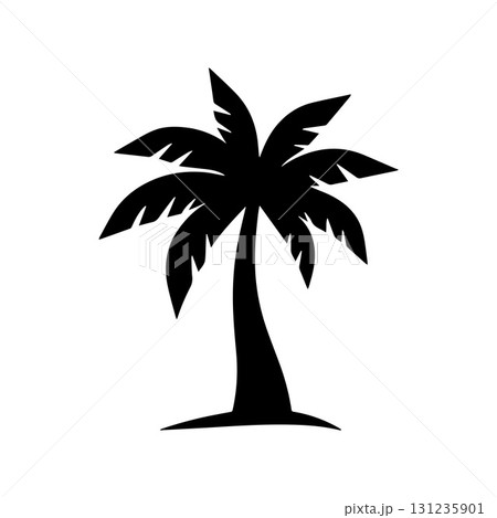 Twin palm vector perfect for beach resorts, summer apparel and tourism campaigns 131235901