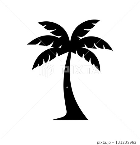 Simple palm tree symbol design for vacation rentals, beach clubs and holiday brands Simple palm tree symbol design for vacation rentals, beach clubs and holiday brands 131235962