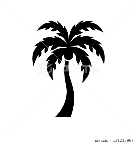 Stylish palm tree logo representing luxury tropical resort, spa and wellness retreats Stylish palm tree logo representing luxury tropical resort, spa and wellness retreats 131235967