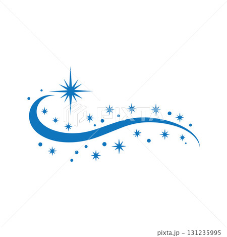 Simple line art cleaning logo representing modern janitorial services and clean interiors 131235995