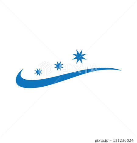 Abstract circular cleaning logo design symbolizing unity, freshness and hygiene 131236024