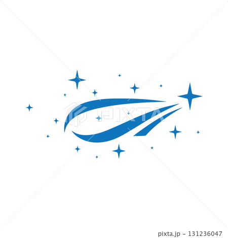 Minimal clean logo with shining sparkle representing clarity, hygiene, and cleaning excellence 131236047