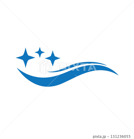Professional janitorial and housekeeping logo design with clean elegant look and shining sparkle Professional janitorial and housekeeping logo design with clean elegant look and shining sparkle 131236055