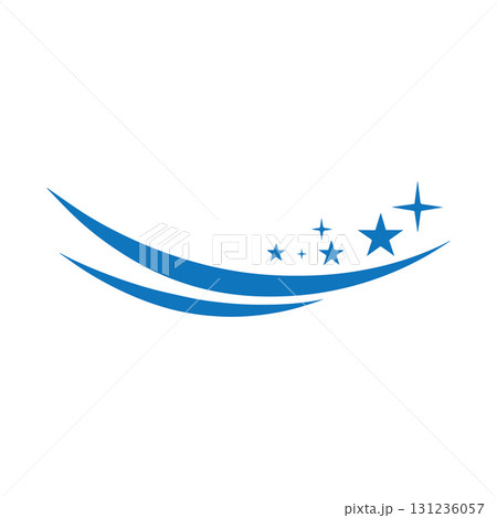 Abstract wipe motion logo design symbolizing hygiene, clarity, and cleaning perfection 131236057