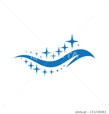 Sleek abstract mop symbol representing janitorial services, hygiene, and freshness Sleek abstract mop symbol representing janitorial services, hygiene, and freshness 131236061