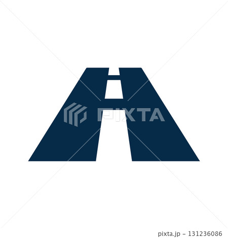 Clean professional highway logo design for futuristic corporate branding 131236086