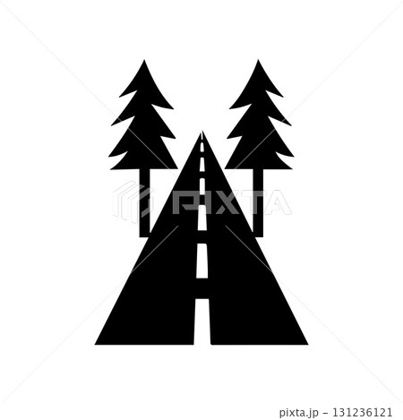 Elegant futuristic curved road logo showing upward direction branding 131236121