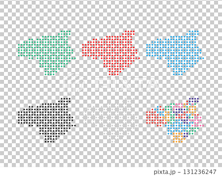 Pixel art map_Tokushima prefecture_Square dot-05 131236247