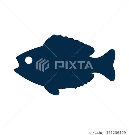 Fish icon logo design highlighting simplicity, aquatic branding, and marine lifestyle Fish icon logo design highlighting simplicity, aquatic branding, and marine lifestyle 131236309