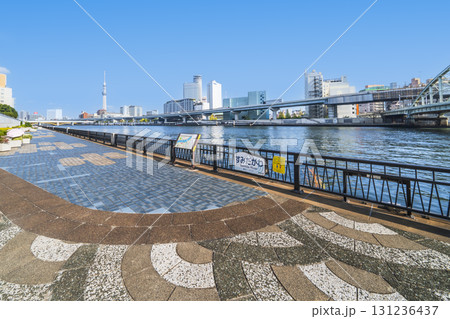 東京・隅田川の風景 リバーウォーク【東京都・台東区-墨田区】 東京・隅田川の風景 リバーウォーク【東京都・台東区-墨田区】 131236437