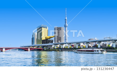東京・隅田川の都市風景【東京都・台東区－墨田区】 131236447