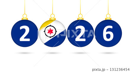 Bonaire Flag Christmas Balls 2026 Decoration. 131236454