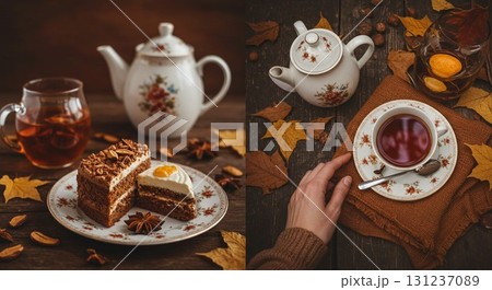 彩り豊かな秋のごちそう2 131237089