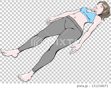 Yoga_Deadman's Pose_Shavasana_Young woman_No shadow, eyes closed 131238071