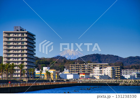 【横須賀市】馬堀海岸から眺める富士山 131238330