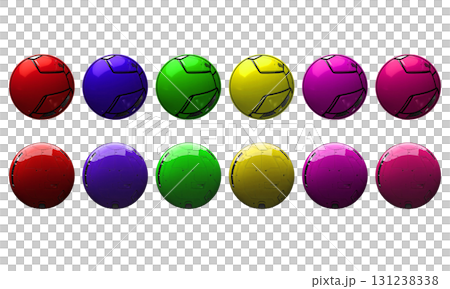 Set of 2 six-color circle designs Set of 2 six-color circle designs 131238338