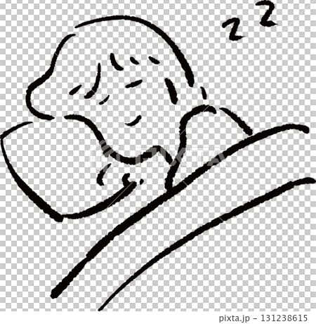 リラックスして寝る人のイラスト 131238615