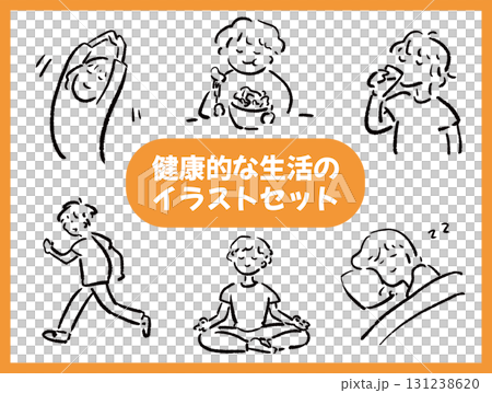 健康的な生活のイラストのセット 131238620