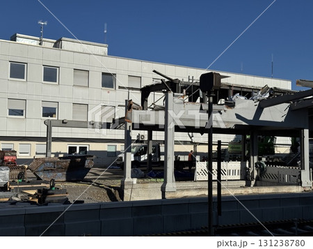 Urban Infrastructure Project with Construction Zone 131238780