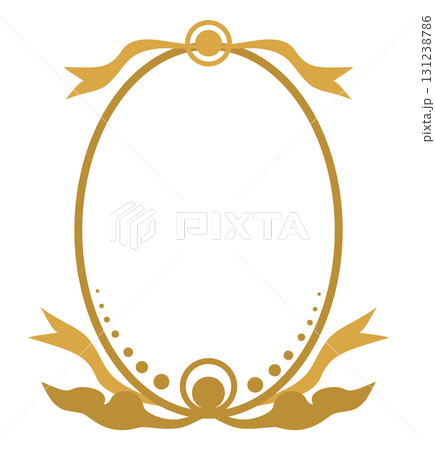Golden Vintage Oval Frame, Ornate Border, elegant frame for card decoration Golden Vintage Oval Frame, Ornate Border, elegant frame for card decoration 131238786