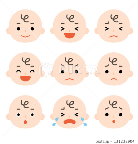 いろんな表情の赤ちゃん いろんな表情の赤ちゃん 131238904