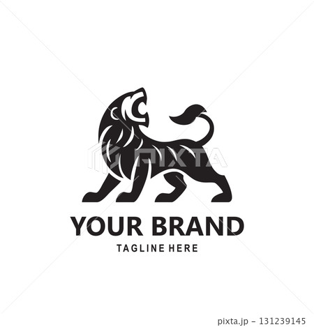 the roaring lion logo is black 131239145