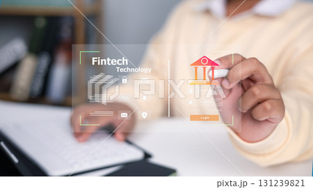 Fintech Technology and Digital Banking Login Interface for Online Finance Security 131239821