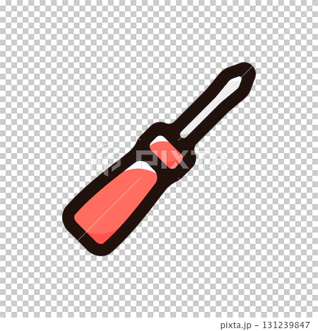 ドライバー、ネジ回しのイラストアイコン（道具・仕事・工具素材） 131239847