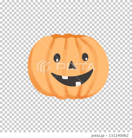 Halloween Pumpkin head. Cute smiling and scary Jack O Lantern monster. Holidays cartoon creepy spooky character. Hand drawn illustration isolated on a background. For Halloween party designs. Halloween Pumpkin head. Cute smiling and scary Jack O Lantern monster. Holidays cartoon creepy spooky character. Hand drawn illustration isolated on a background. For Halloween party designs. 131240062