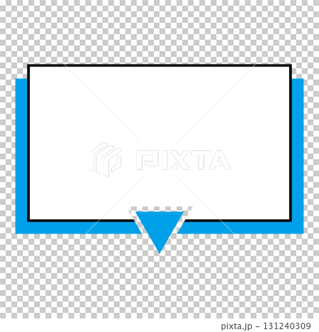Simple speech bubble illustration, horizontal, square 131240309