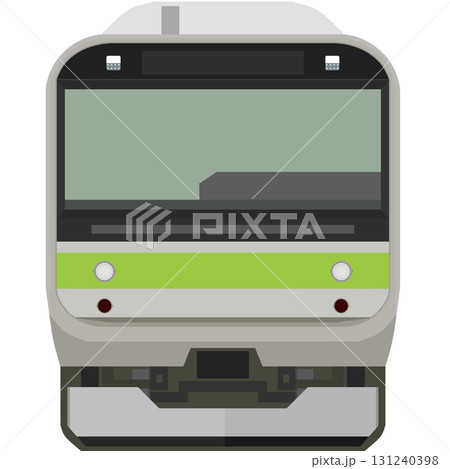 ドット絵風の山手線E235系電車（環状運転100周年記念：205系電車風） 131240398