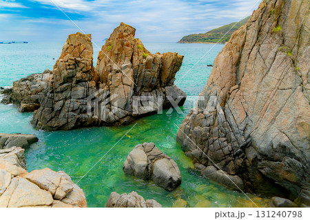 Rocks in the sea bay. 131240798
