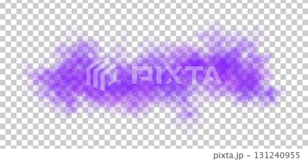 Thick violet smoke cloud on transparent background isolated on black for atmospheric visual effects or overlays Thick violet smoke cloud on transparent background isolated on black for atmospheric visual effects or overlays 131240955