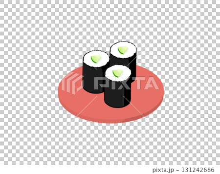 Thin sushi rolls, kappa rolls, cucumber rolls Thin sushi rolls, kappa rolls, cucumber rolls 131242686