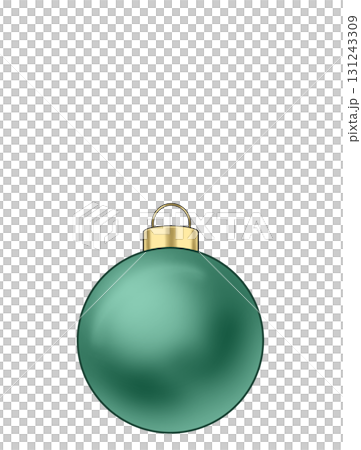 Green Christmas ball ornament 131243309