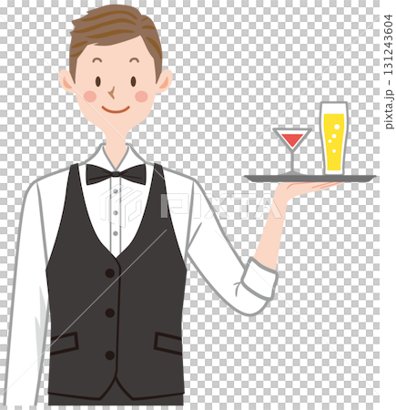 Bartender illustration, bar, cafe, alcohol 131243604