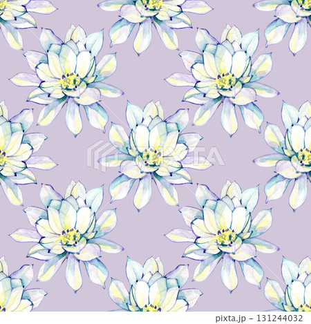 White epiphillum oxypetallim botanical flowers. Wild spring leaf wildflower. Watercolor illustration set. Watercolour drawing aquarelle. Seamless background pattern. Fabric wallpaper print texture. 131244032