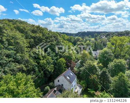 Aerial view of Genappe municipality and city of Wallonia located in the Belgian province of Walloon Brabant. Aerial view of Genappe municipality and city of Wallonia located in the Belgian province of Walloon Brabant. 131244226