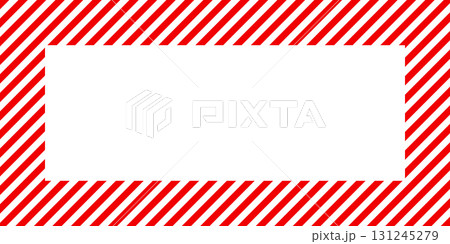 Warning sign with red and white diagonal lines. Attention, danger or caution symbol. Construction site signage, road safety notice, hazard banner, security alert shield. Vector illustration 131245279