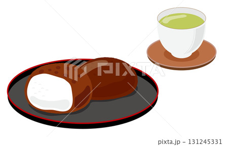 あんこのおはぎとお茶 131245331