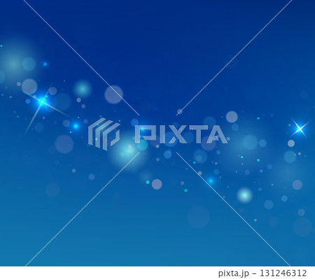 Dark Blue Bokeh Vector Background With Sparkling Light Glow 131246312