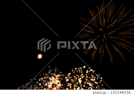 Fireworks lighting up the night sky. Pyrotechnics, abstract Fireworks lighting up the night sky. Pyrotechnics, abstract 131246536