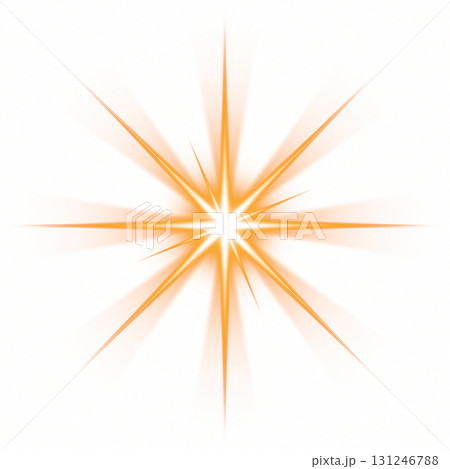 透明背景のオレンジ色の発光放射光 透明背景のオレンジ色の発光放射光 131246788