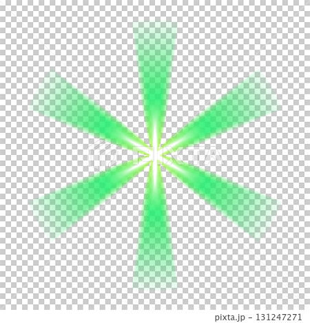 透明背景上的綠色發光徑向形狀 131247271