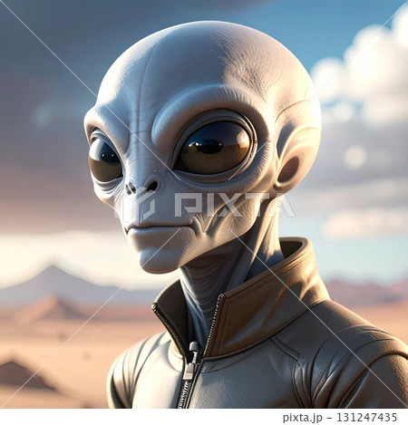 未来を見つめる宇宙人 131247435