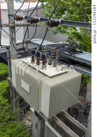 a power tranformer and a power cable a power tranformer and a power cable 131248164
