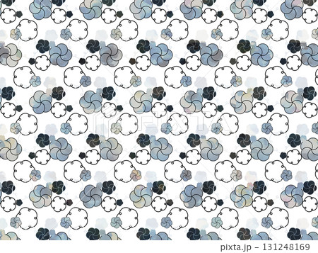 梅の和風背景素材 梅の和風背景素材 131248169